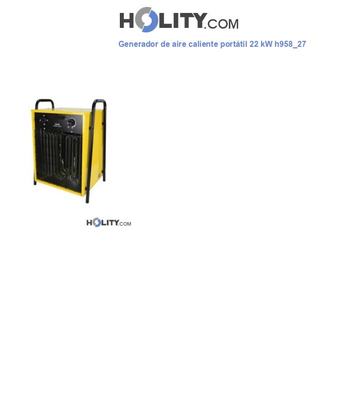 Generador de aire caliente portátil 22 kW h958_27