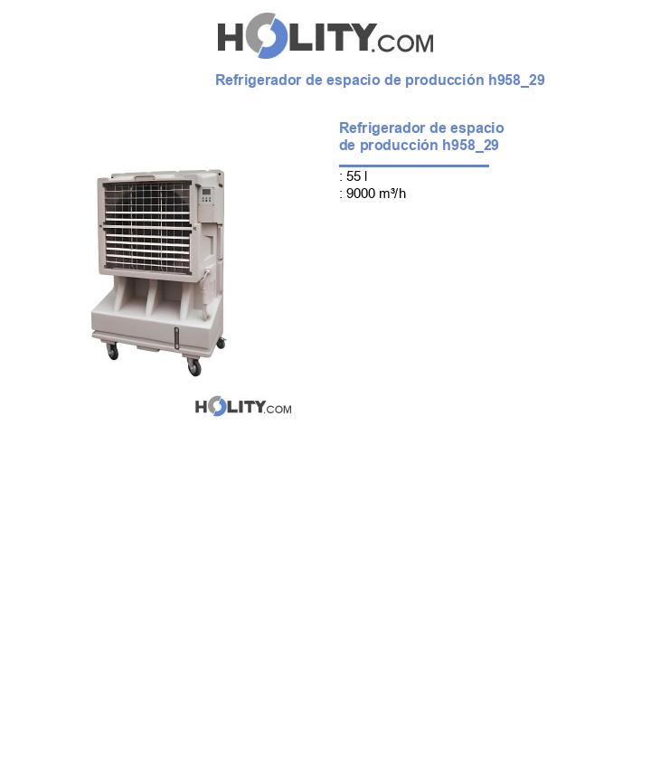 Refrigerador de espacio de producción h958_29