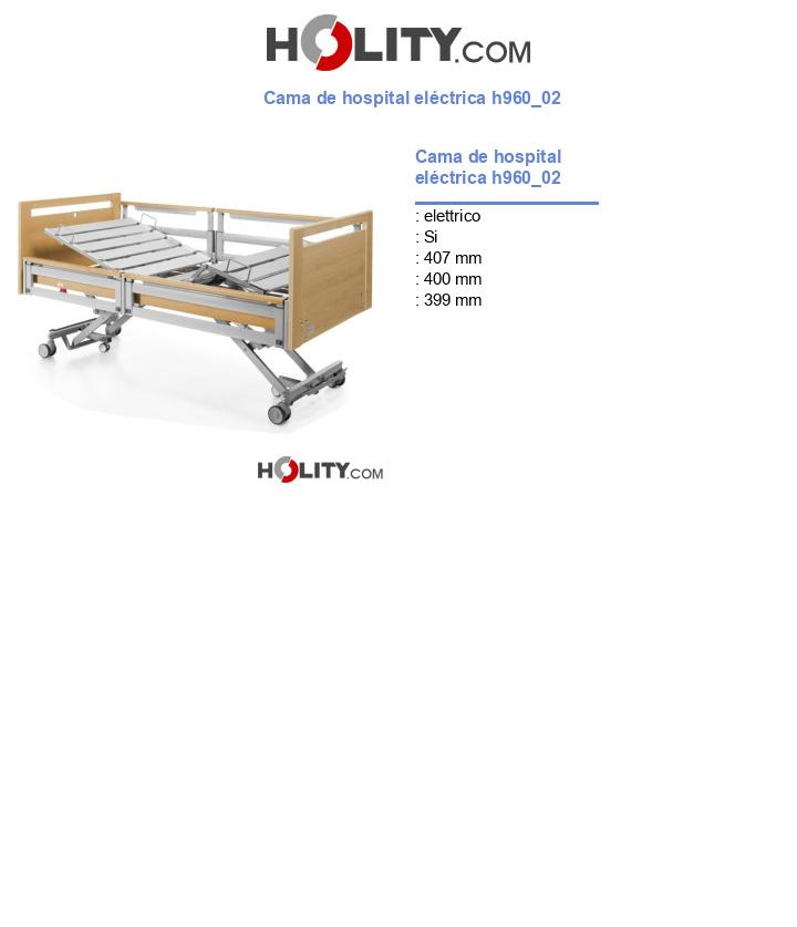 Cama de hospital eléctrica h960_02