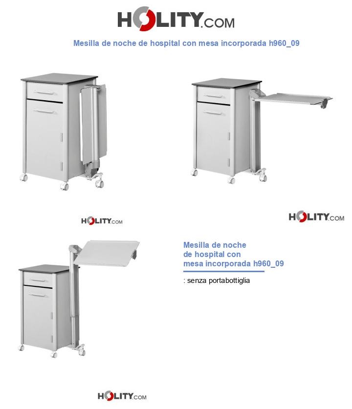 Mesilla de noche de hospital con mesa incorporada h960_09
