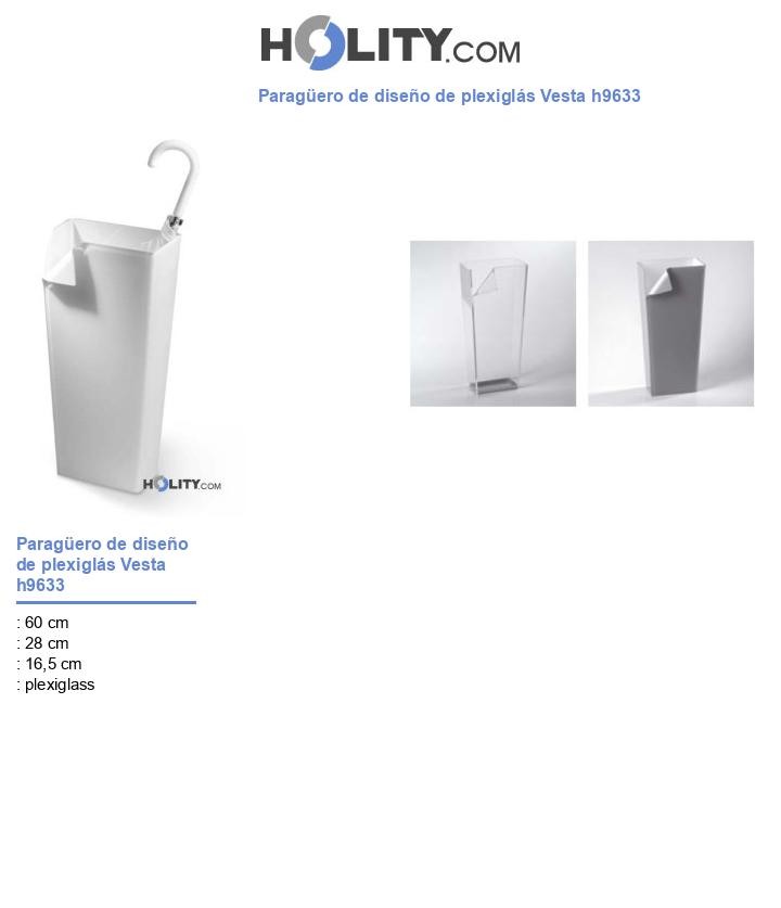 Paragüero de diseño de plexiglás Vesta h9633