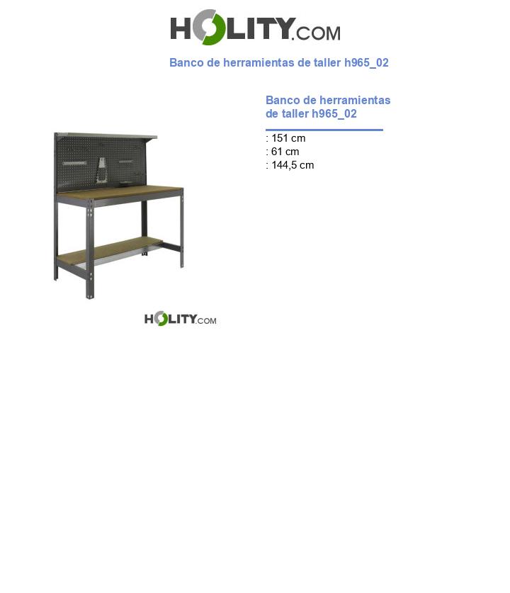 Banco de herramientas de taller h965_02