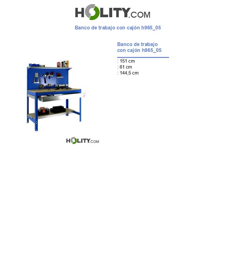 Banco de trabajo con cajón h965_05