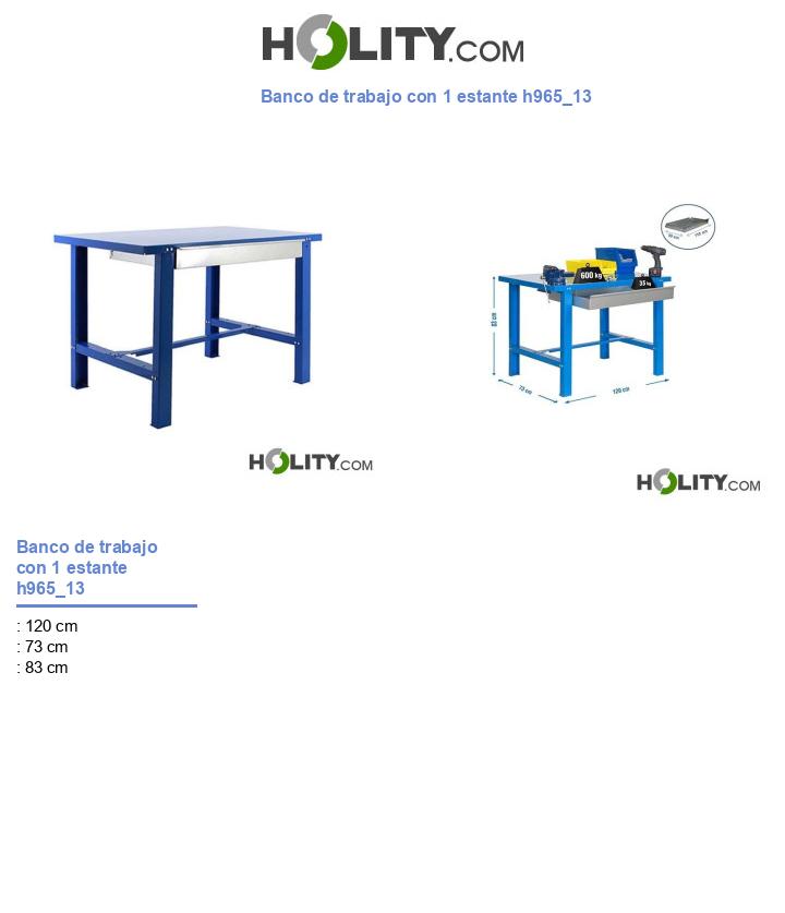 Banco de trabajo con 1 estante h965_13