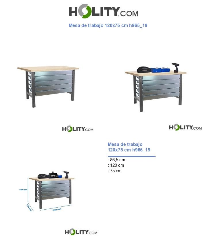 Mesa de trabajo 120x75 cm h965_19