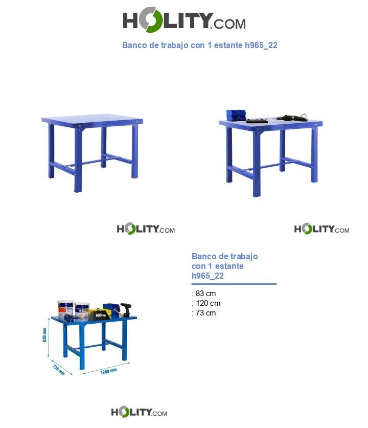 Banco de trabajo con 1 estante h965_22