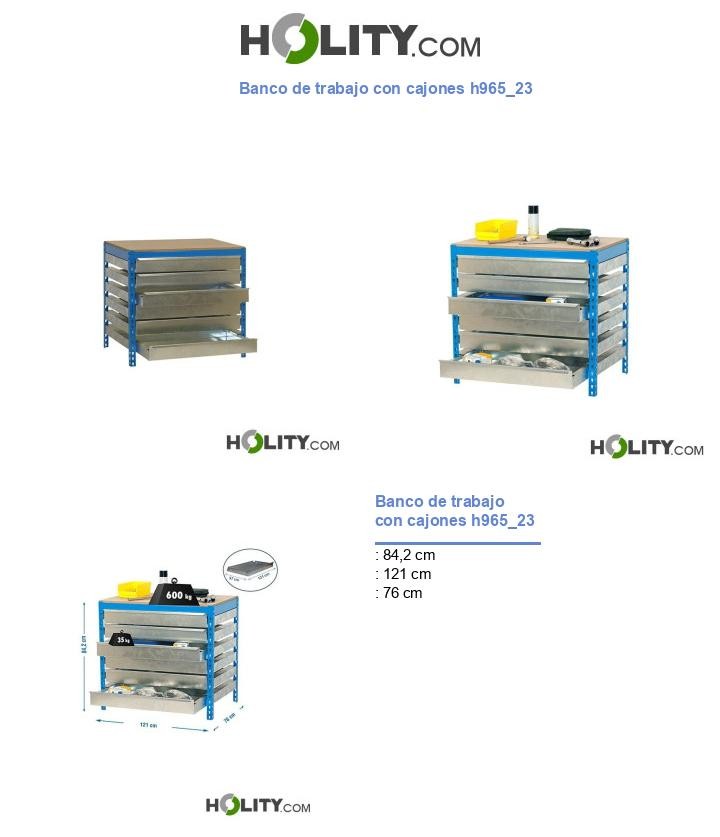 Banco de trabajo con cajones h965_23