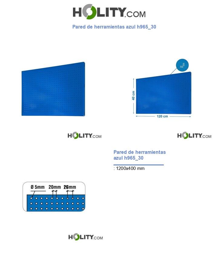 Pared de herramientas azul h965_30