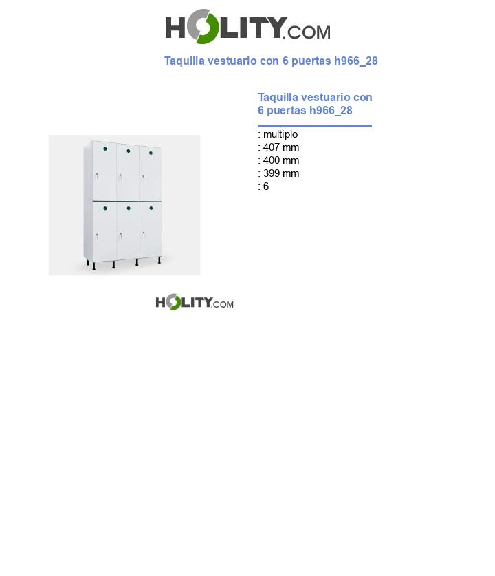 Taquilla vestuario con 6 puertas h966_28