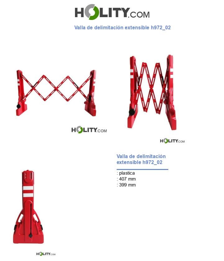 Valla de delimitación extensible h972_02