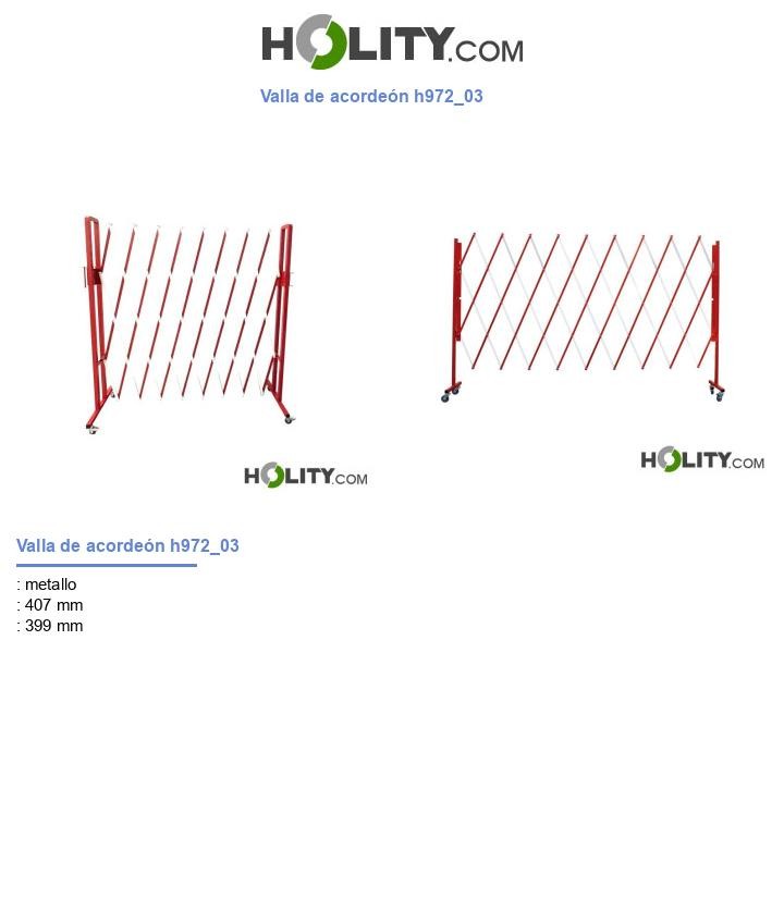 Valla de acordeón h972_03