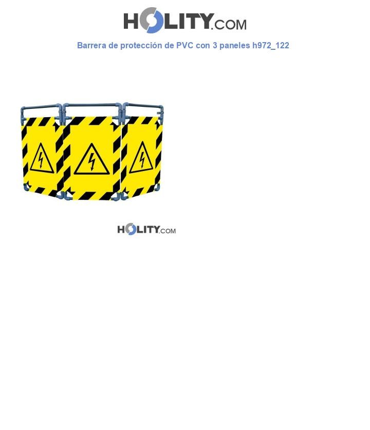 Barrera de protección de PVC con 3 paneles h972_122