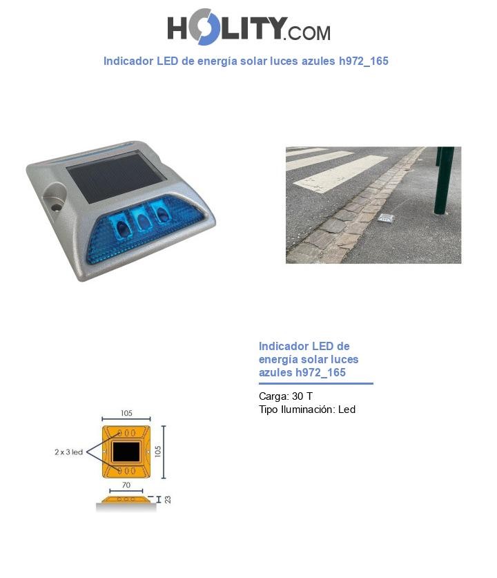 Indicador LED de energía solar luces azules h972_165