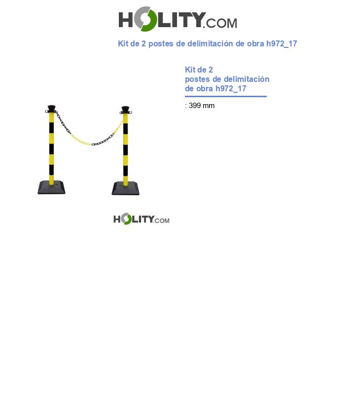 Kit de 2 postes de delimitación de obra h972_17