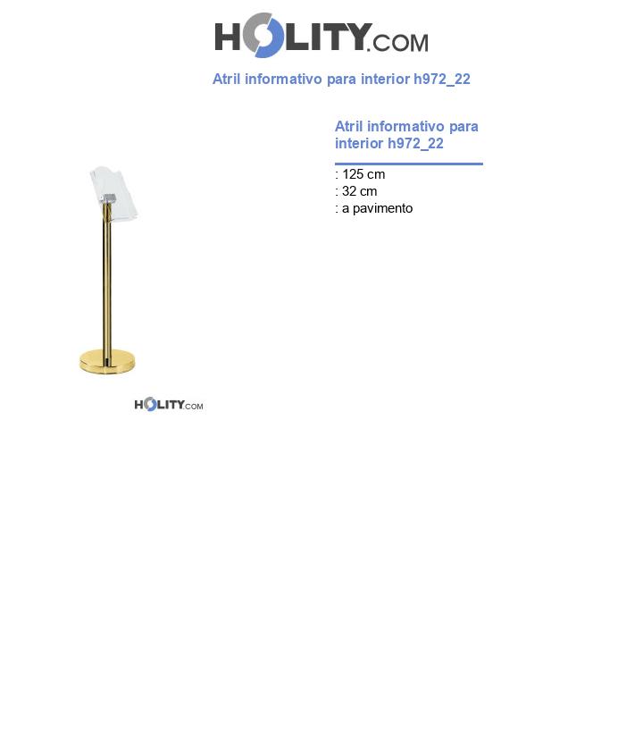 Atril informativo para interior h972_22