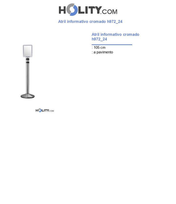 Atril informativo cromado h972_24