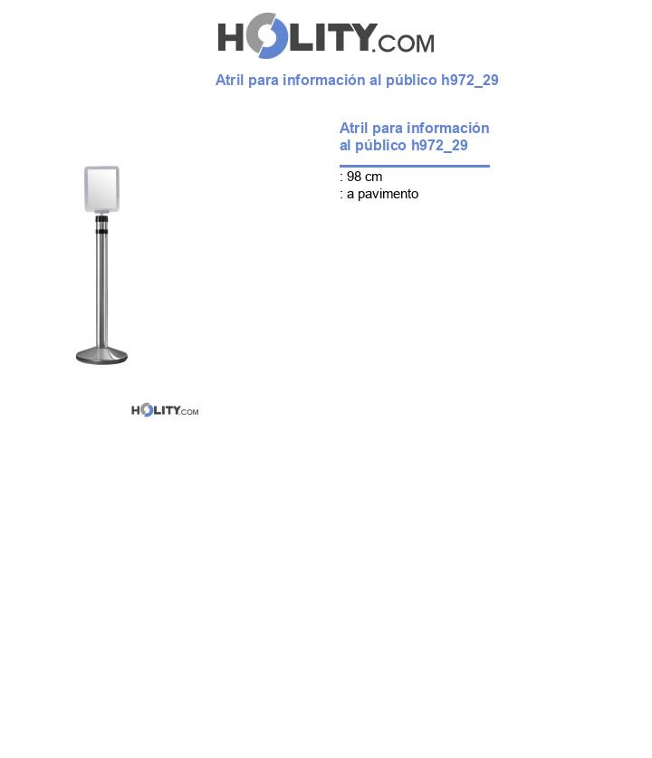 Atril para información al público h972_29