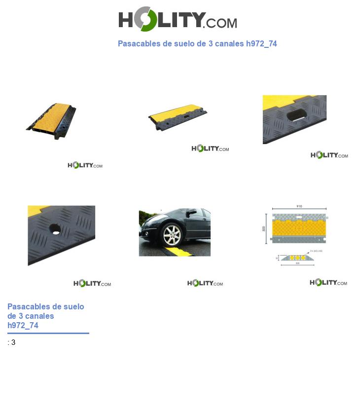 Pasacables de suelo de 3 canales h972_74