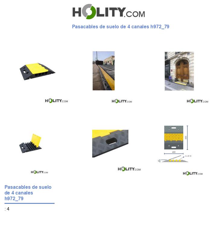 Pasacables de suelo de 4 canales h972_79