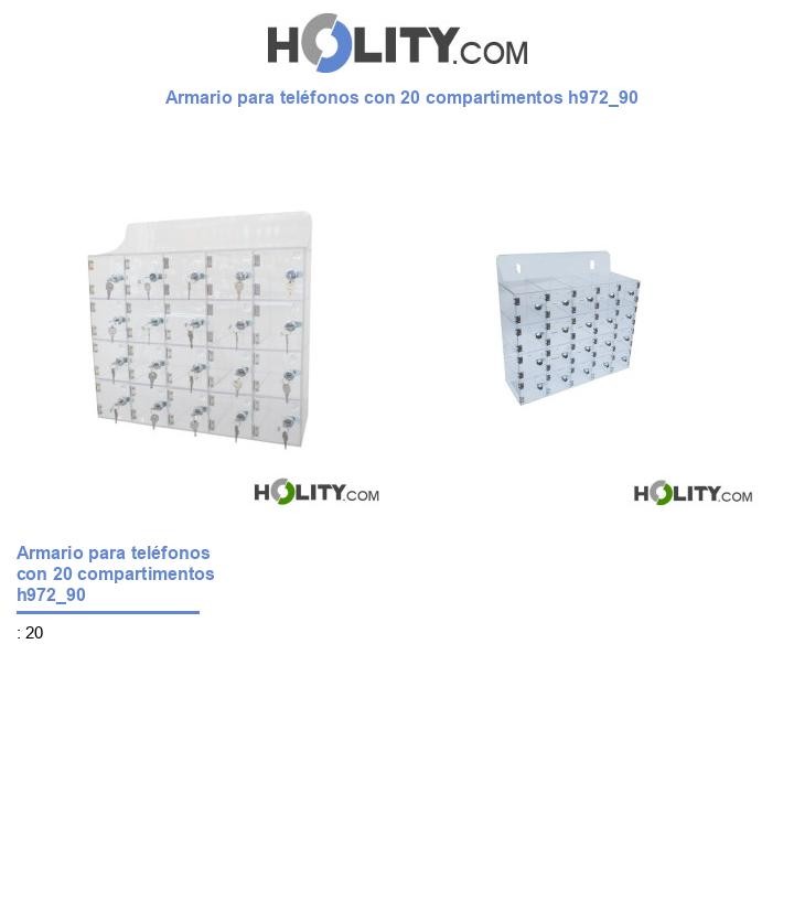Armario para teléfonos con 20 compartimentos h972_90