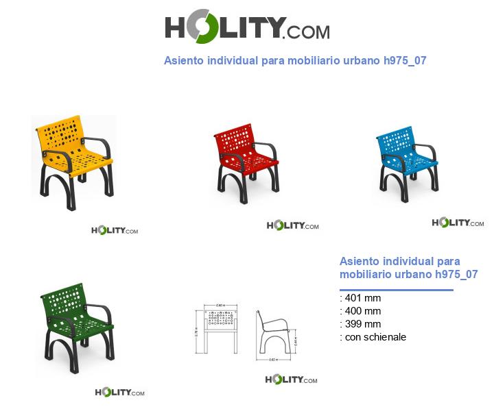 Asiento individual para mobiliario urbano h975_07