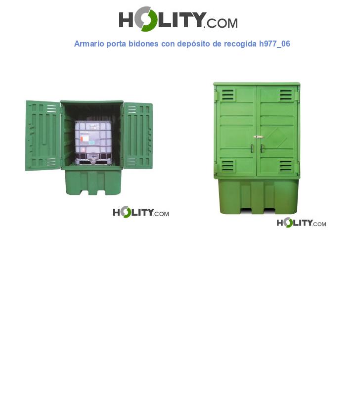Armario porta bidones con depósito de recogida h977_06