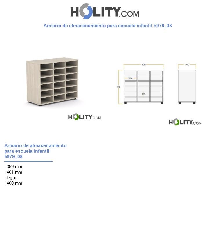 Armario de almacenamiento para escuela infantil h979_08