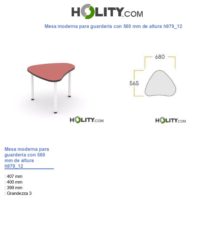 Mesa moderna para guardería con 560 mm de altura h979_12