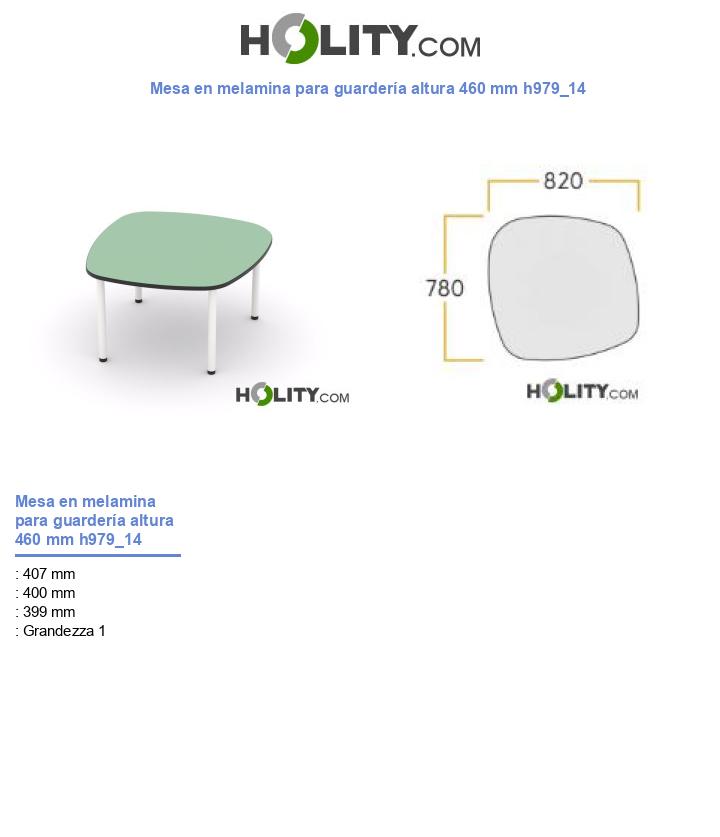 Mesa en melamina para guardería altura 460 mm h979_14
