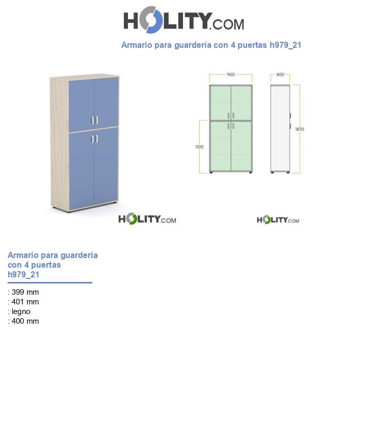 Armario para guardería con 4 puertas h979_21