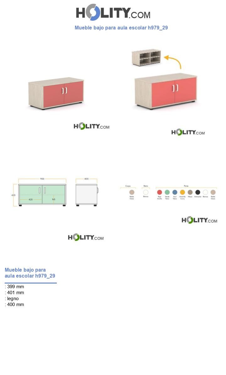 Mueble bajo para aula escolar h979_29