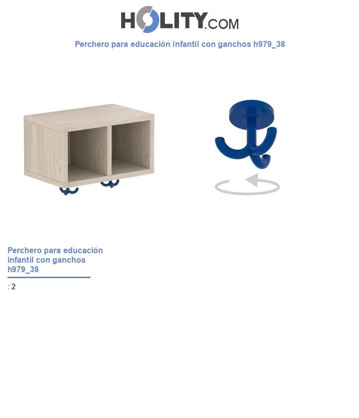 Perchero para educación infantil con ganchos h979_38
