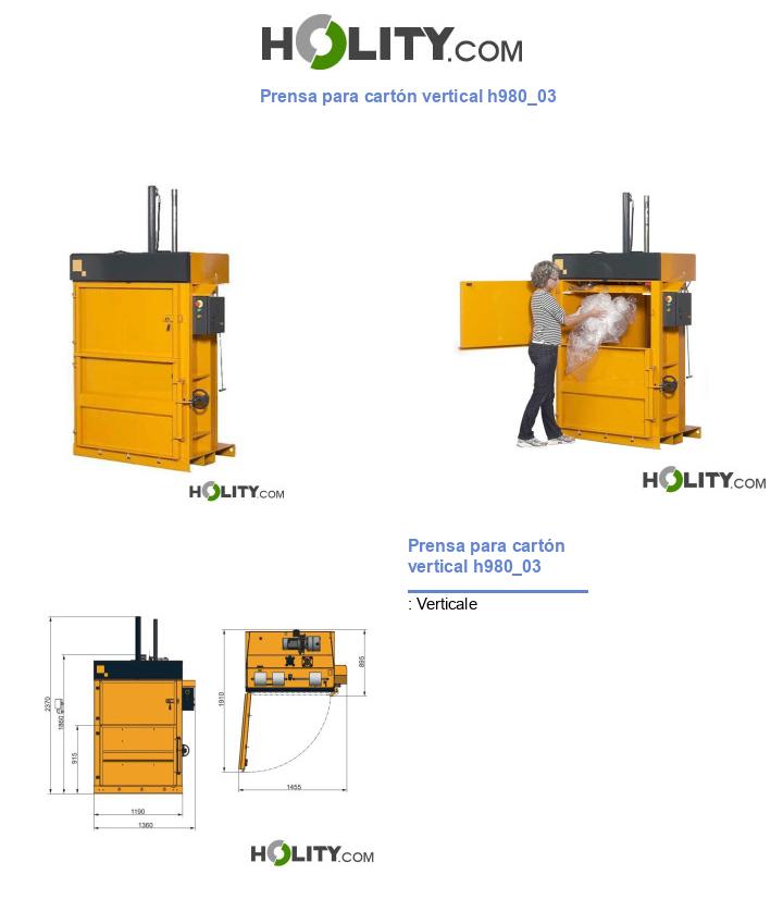 Prensa para cartón vertical h980_03