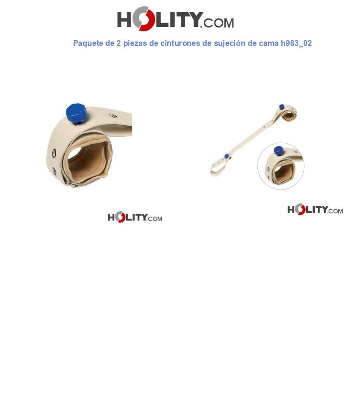 Paquete de 2 piezas de cinturones de sujeción de cama h983_02