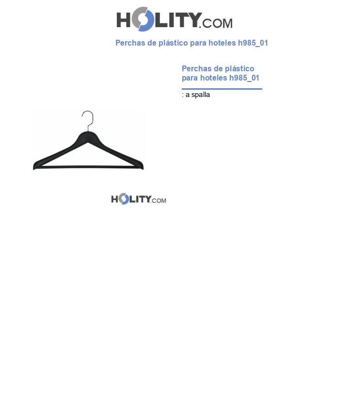 Perchas de plástico para hoteles h985_01