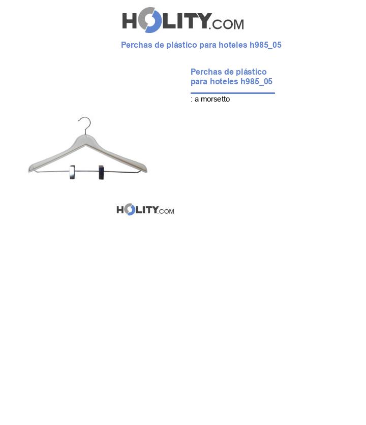 Perchas de plástico para hoteles h985_05