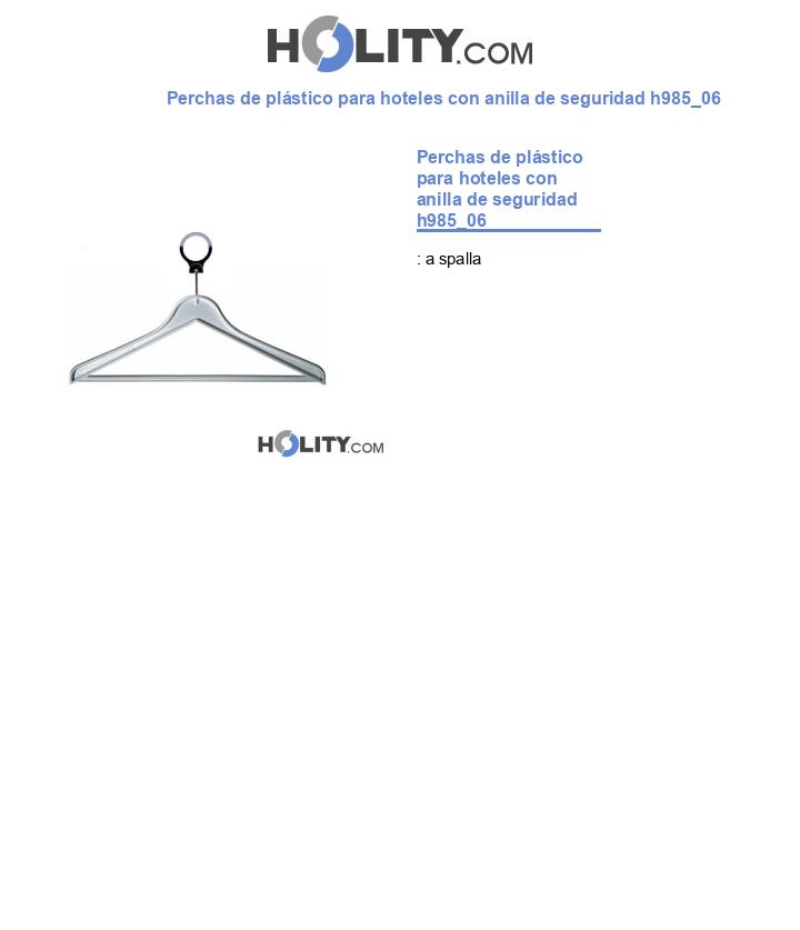 Perchas de plástico para hoteles con anilla de seguridad h985_06
