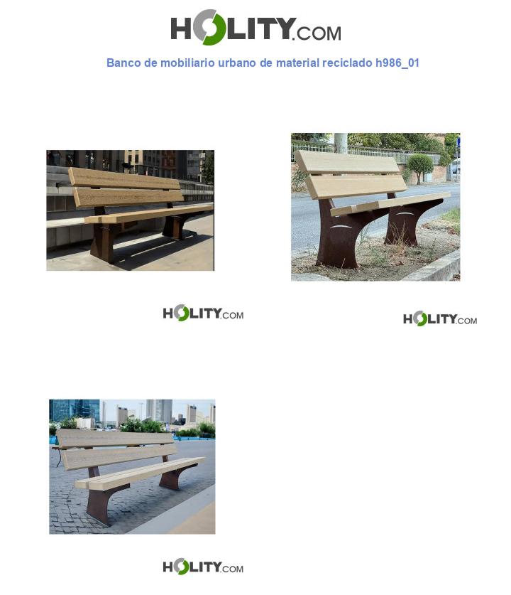 Banco de mobiliario urbano de material reciclado h986_01