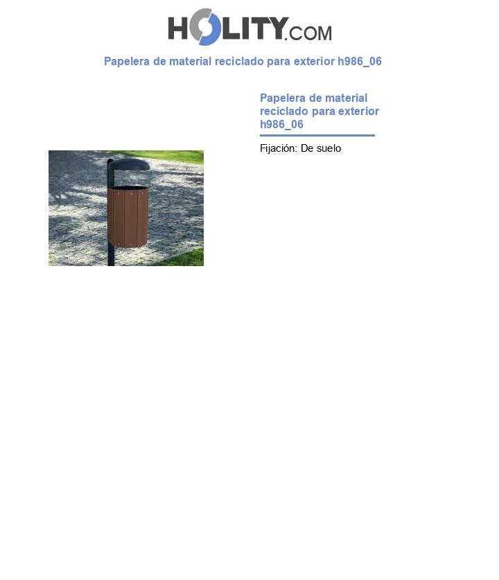 Papelera de material reciclado para exterior h986_06