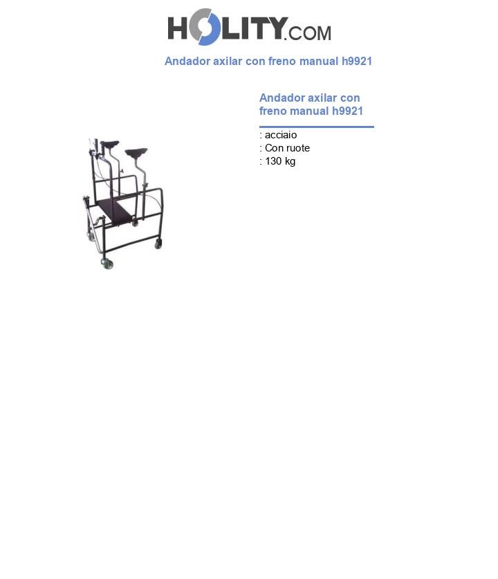 Andador axilar con freno manual h9921