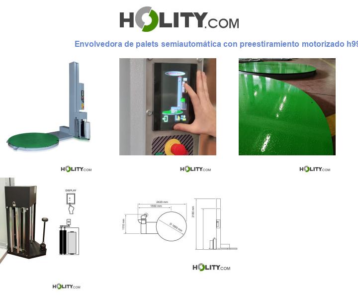 Envolvedora de palets semiautomática con preestiramiento motorizado h997_08