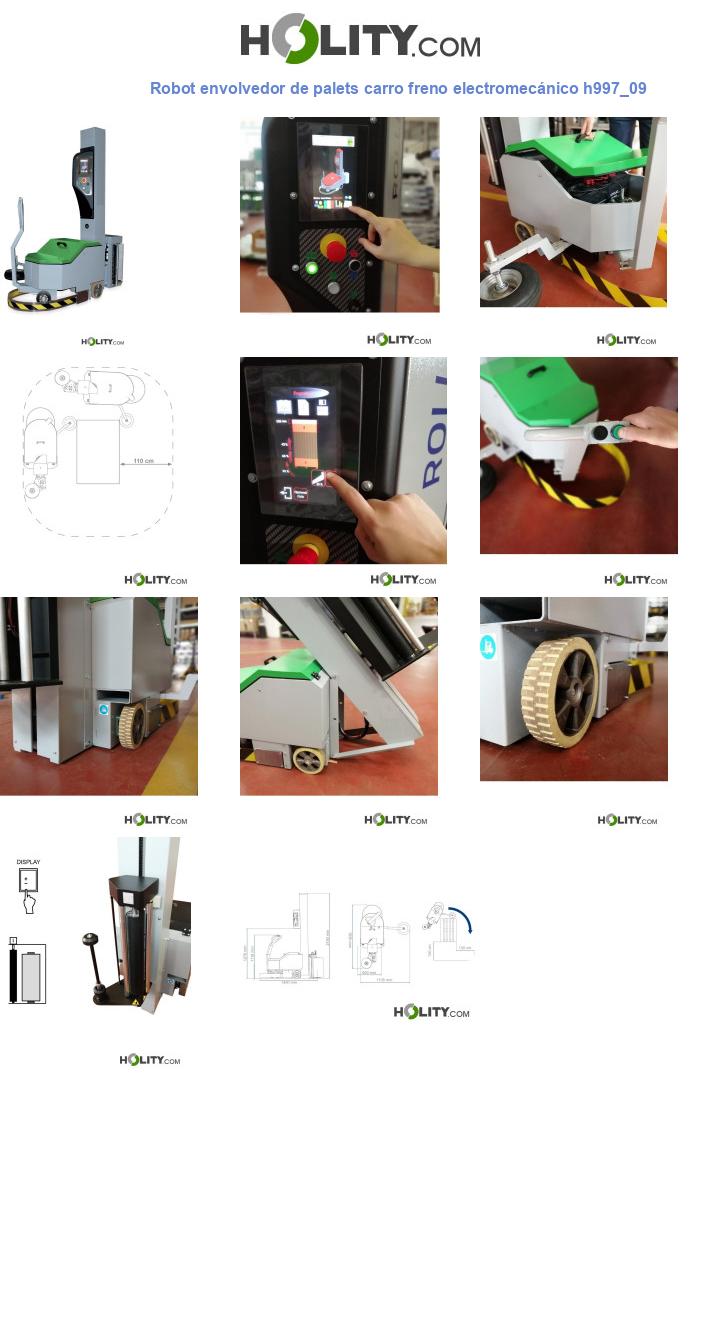 Robot envolvedor de palets carro freno electromecánico h997_09