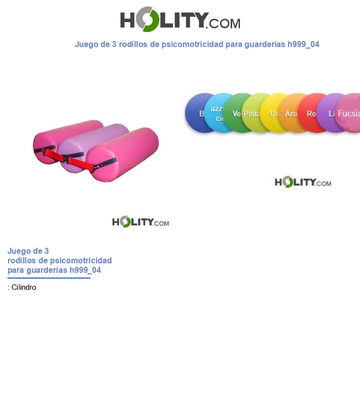 Juego de 3 rodillos de psicomotricidad para guarderías h999_04