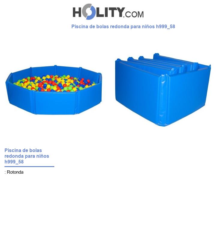 Piscina de bolas redonda para niños h999_58
